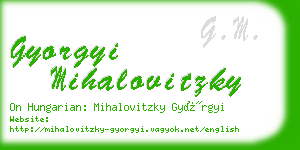 gyorgyi mihalovitzky business card